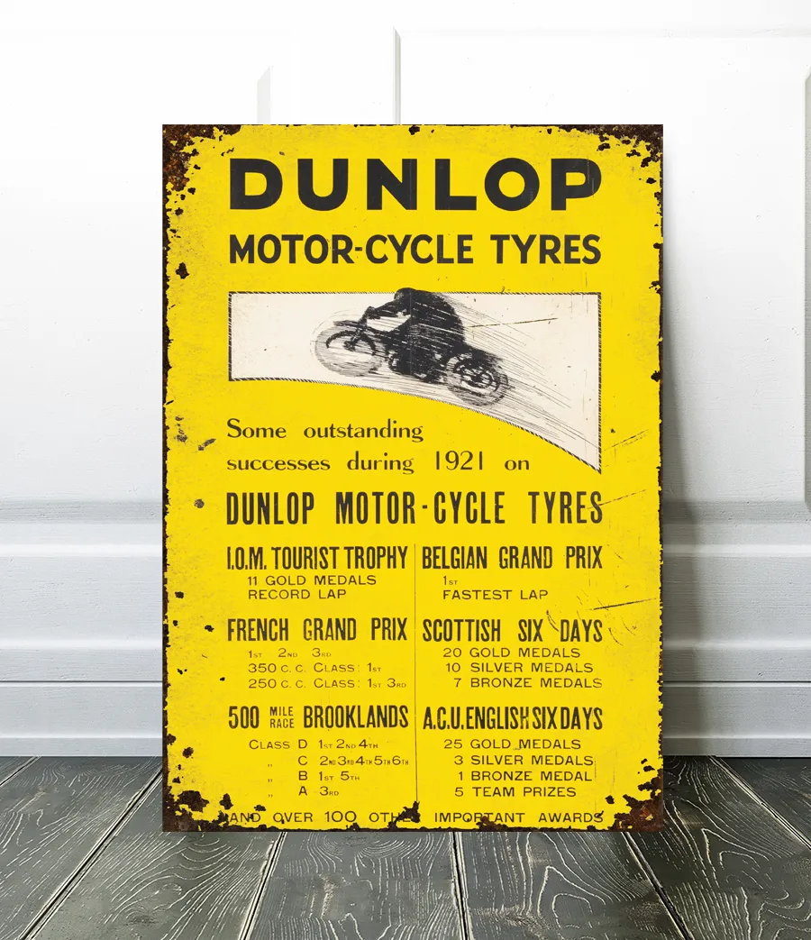 vintage motorcycle sign
