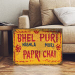 vintage indian bhel puri sign
