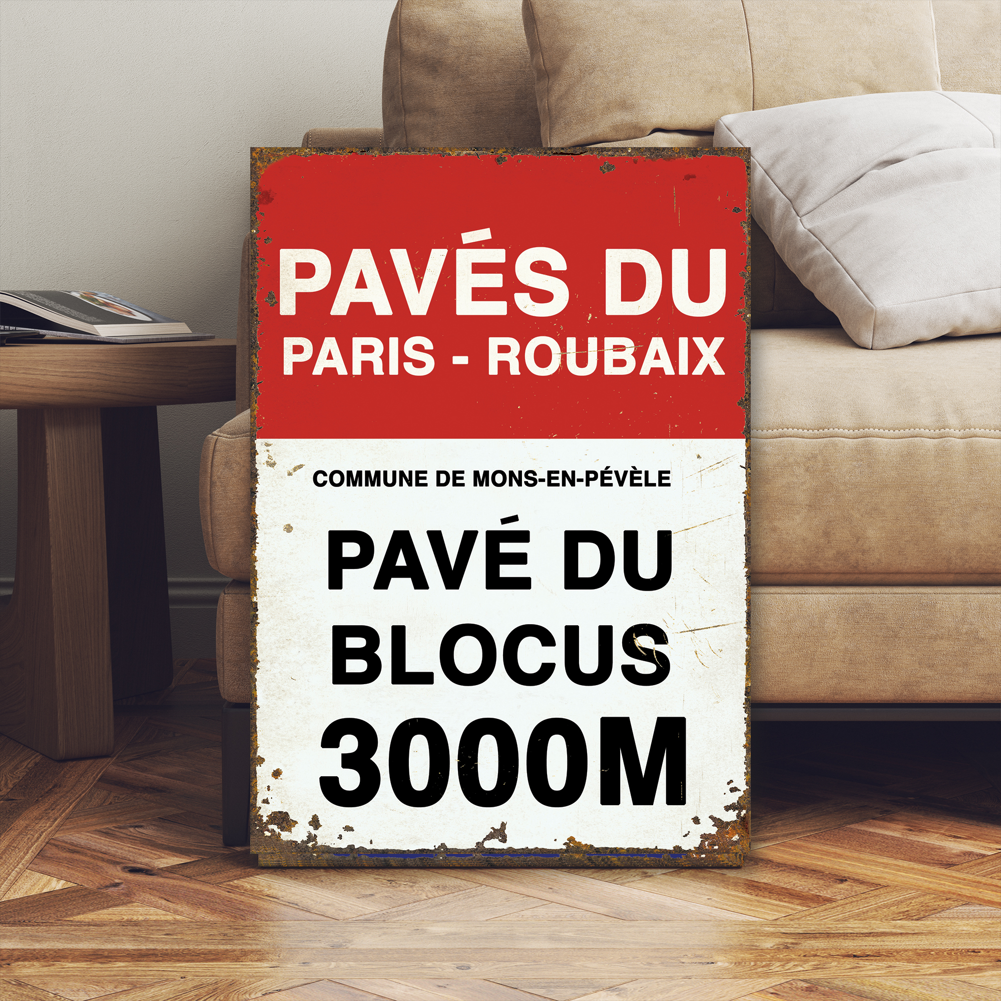 paris roubaix cycling sign