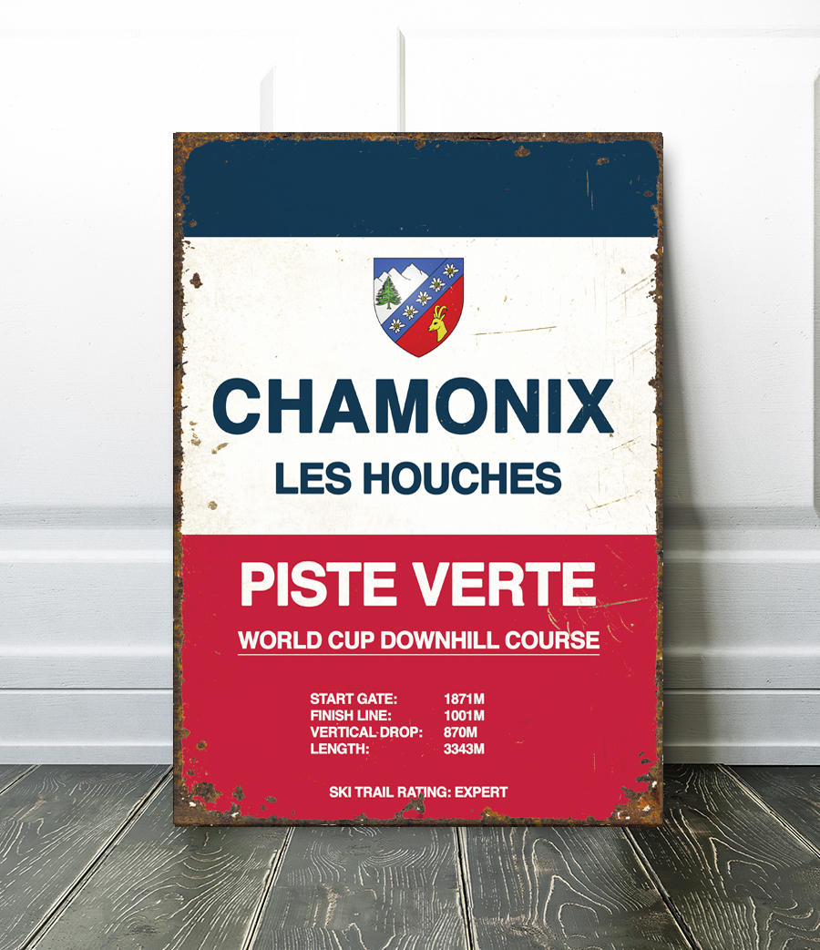 chamonix ski sign