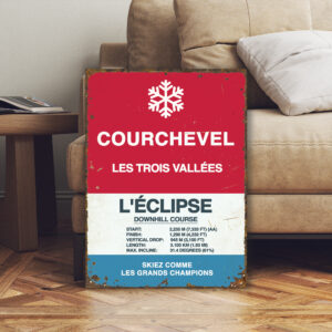 courchevel ski sign