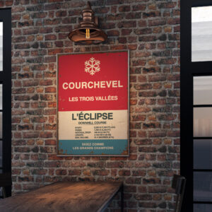 courchevel ski sign