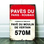 paris roubaix cycle sign