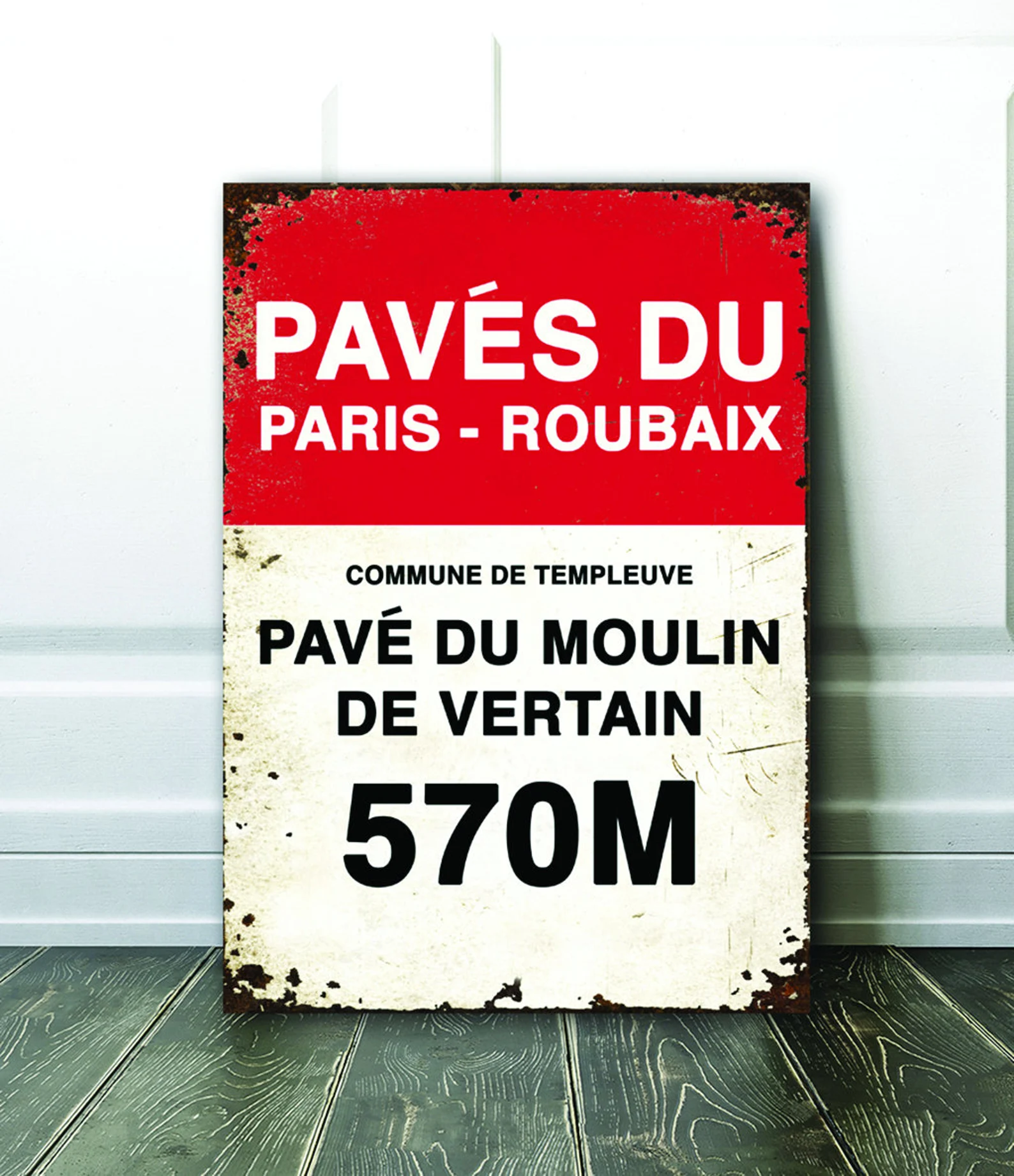 paris roubaix cycle sign