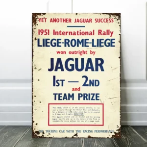 vintage jaguar motorsport sign