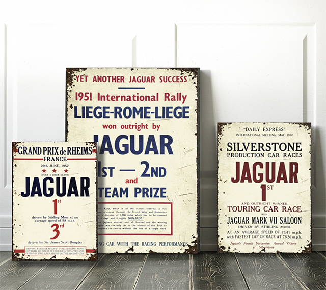 vintage jaguar motorsport sign