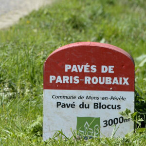 paris roubaix cycling sign