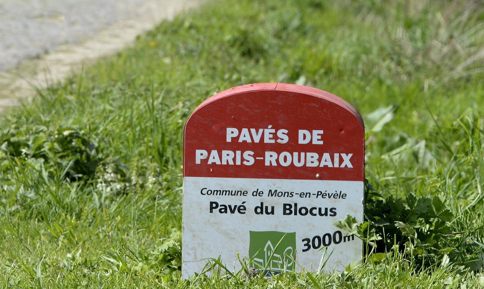 paris roubaix cycling sign