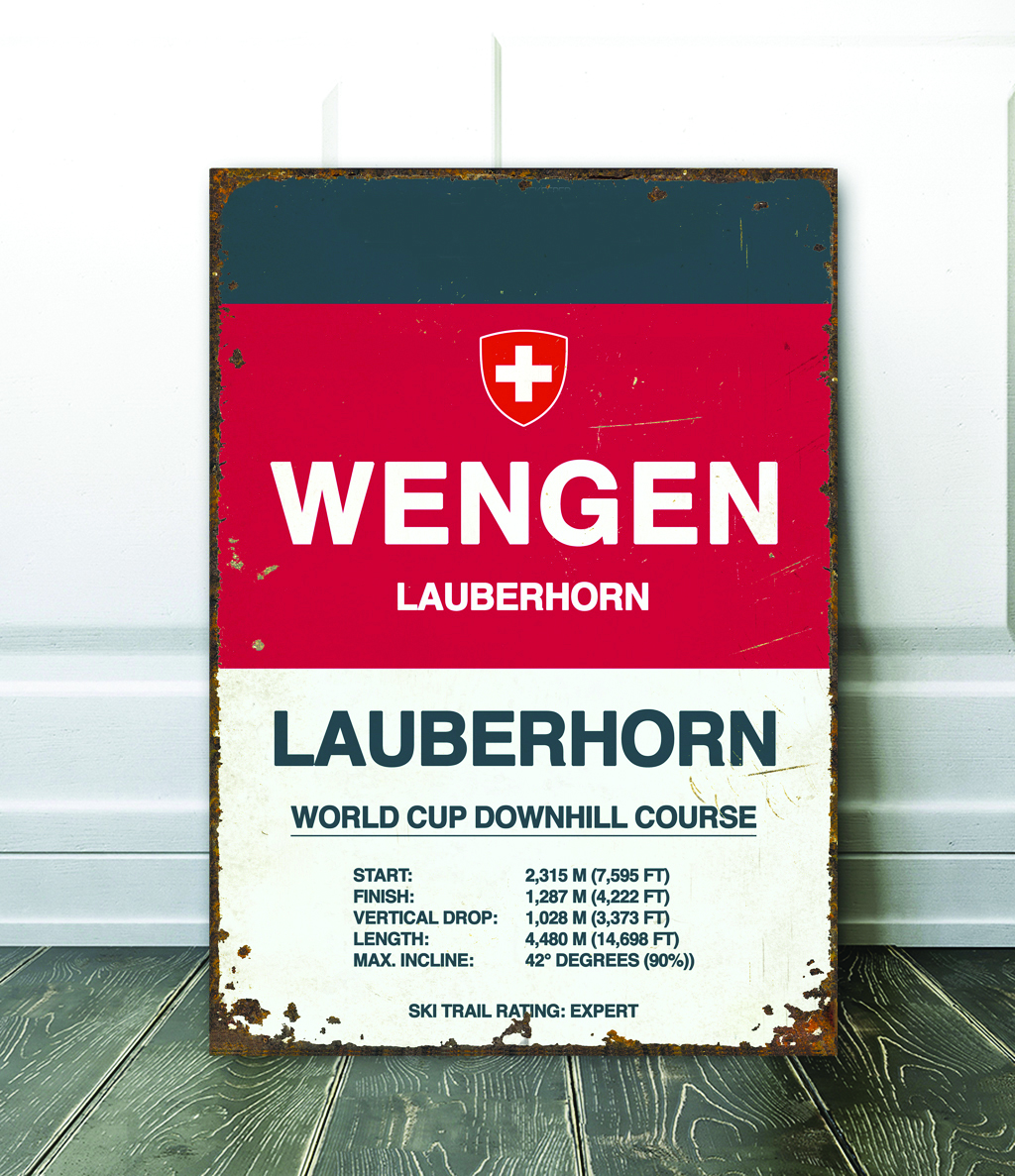 wengen ski sign