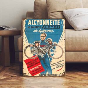 vintage alcyon cycling sign