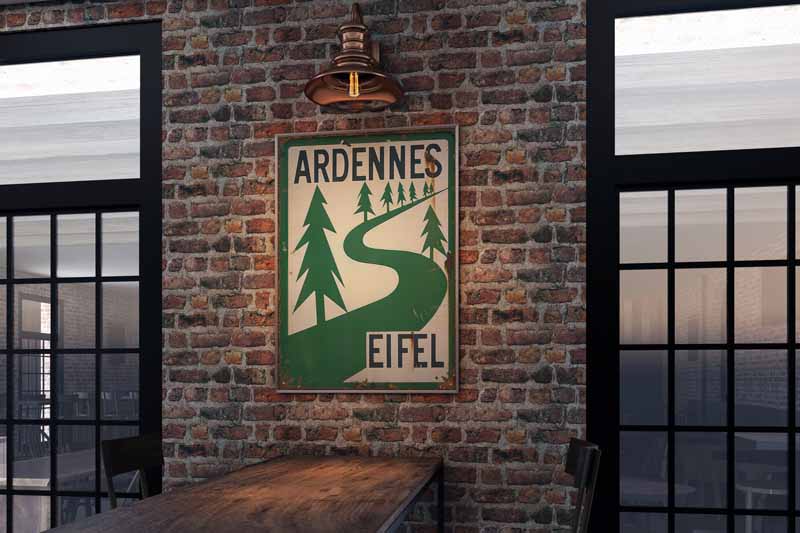 ardennes hiking sign