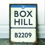 box hill cycling sign
