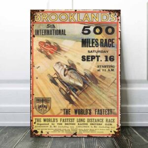 old brooklands car poster