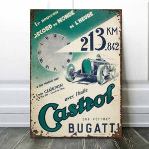 vintage bugatti poster