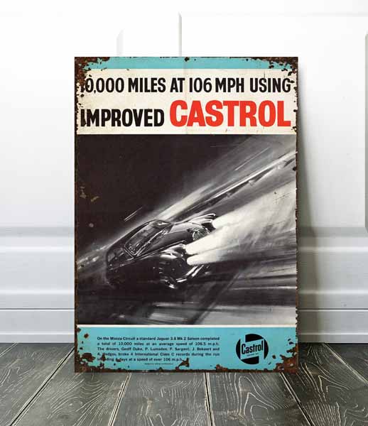 jaguar castrol racing poster