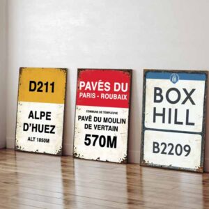 vintage cycling sign