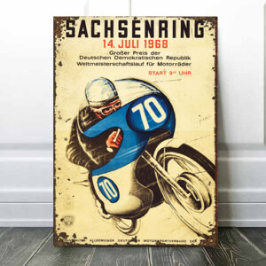 vintage German motorcycle sign