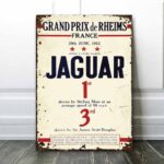 vintage jaguar racing poster
