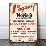 Rare Norton motorcycles poster sign