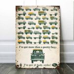 vintage landrover sign poster