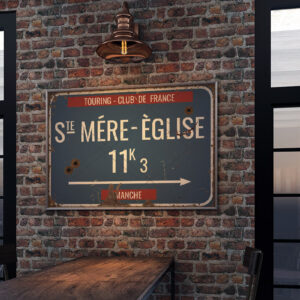 st mere ww2 sign