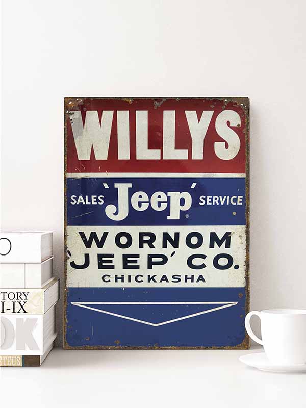 willys jeep dealer sign